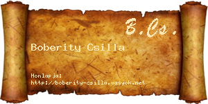 Boberity Csilla névjegykártya